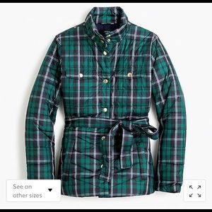 • J. Crew plaid puffer jacket •